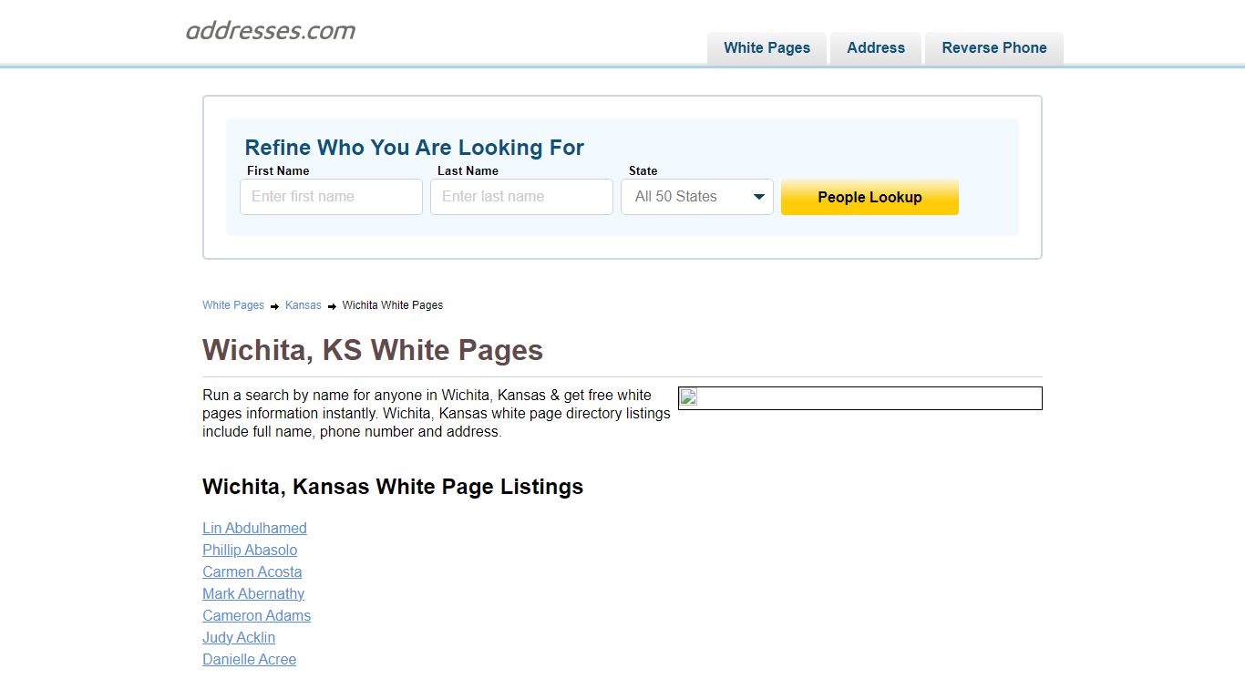 White Pages - Find People In | Addresses